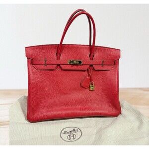 Hermès Birkin 35 Rouge Togo 2011 Gold Hardware + Original Dust Bag France